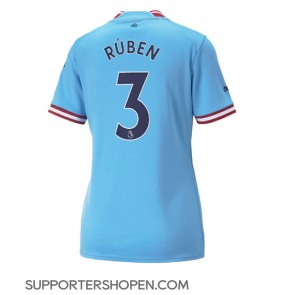 Manchester City Ruben Dias #3 Hemma Matchtröja Dam 2022-23 Kortärmad